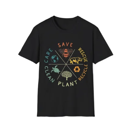 Save Bees Rescue Animals Recycle Plastic Earth Day t-Shirt