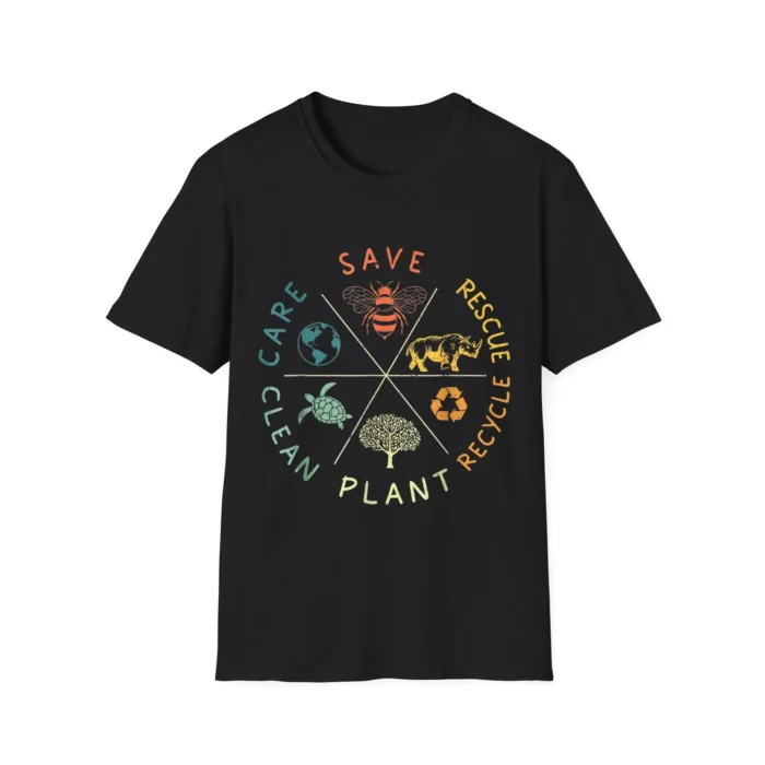 Save Bees Rescue Animals Recycle Plastic Earth Day t-Shirt