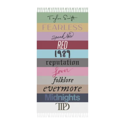 Taylor Swift Discography Beach Towel