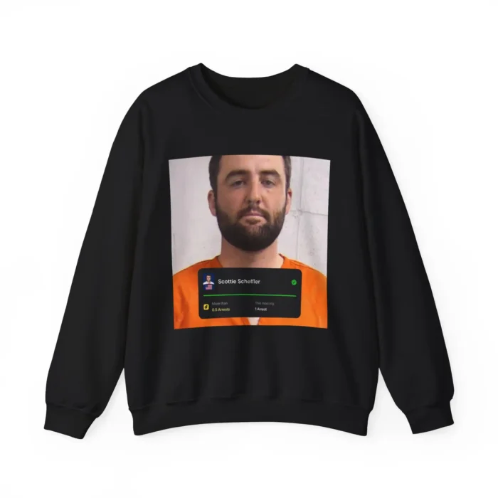 +1 Arrest Funny Scottie Scheffler Mug Shot Sweatshirt