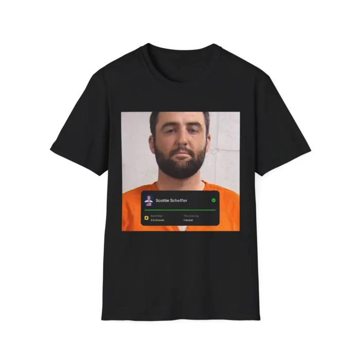 +1 Arrest Funny Scottie Scheffler Mug Shot t-Shirt