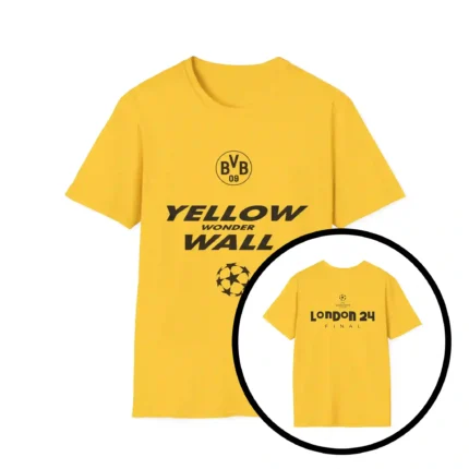 Borussia Dortmund Yellow Wonder Wall 2024 UEFA Champions League Final Shirt