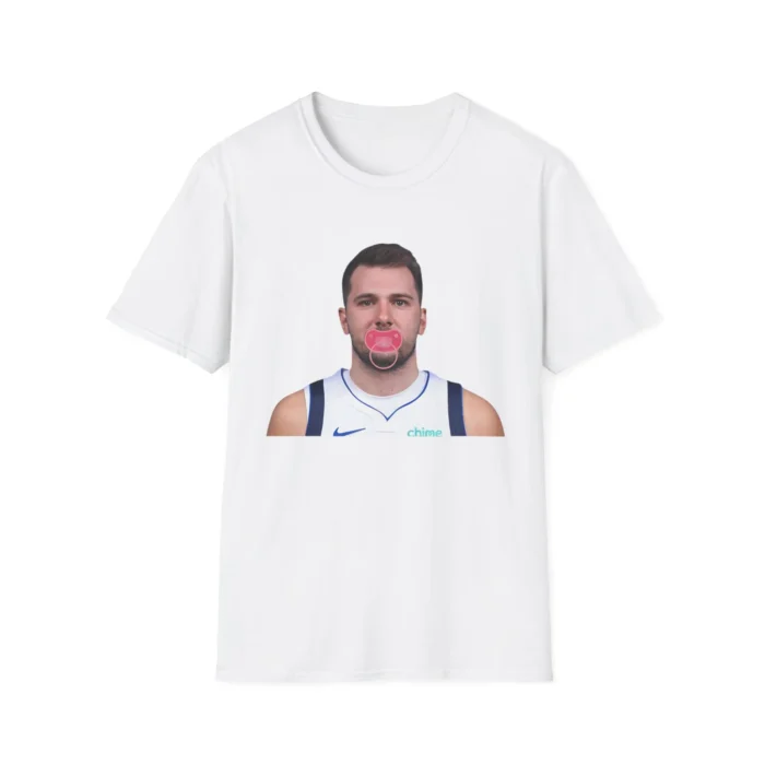 Luka Doncic Sucking On Pink Pacifier t-Shirt White