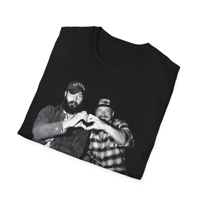 Post And Morgan I Had Some Help Heart Hand black shirt