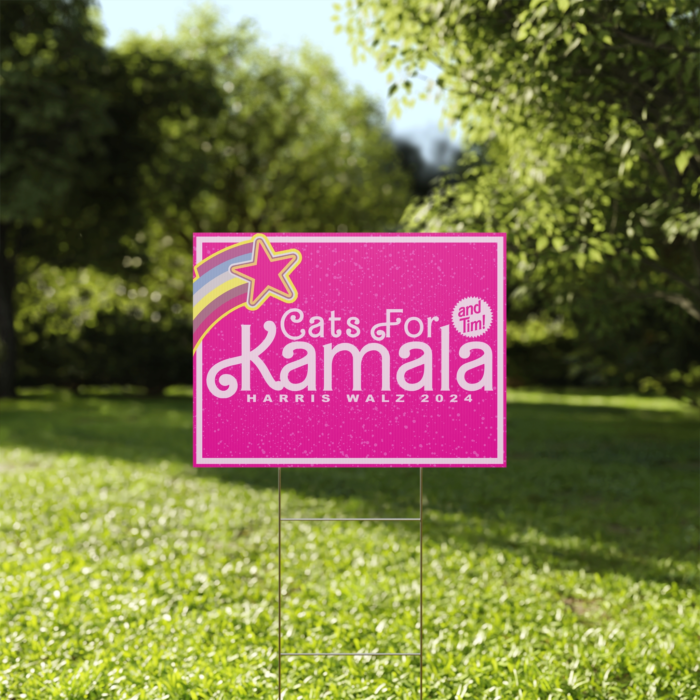 Cats For Kamala and Tim Yard Sign