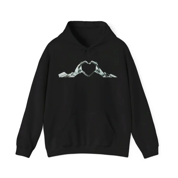 Elon Musk Robot Hand Heart Hoodie