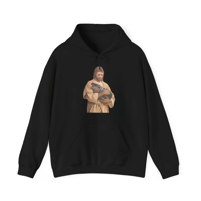 Jesus Moo Deng Hoodie