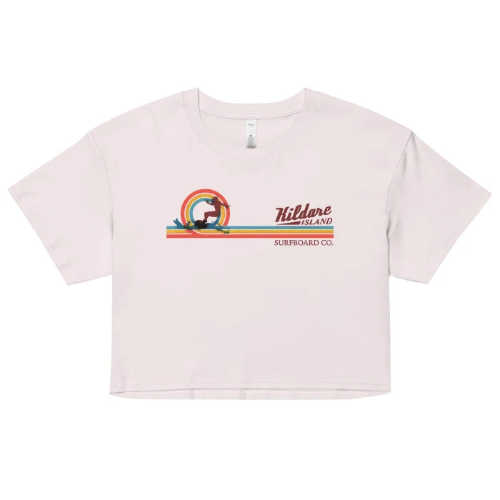 Girl Surfing Kildare Island Crop Top