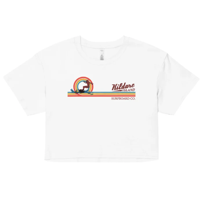 Girl Surfing Kildare Island Crop Top