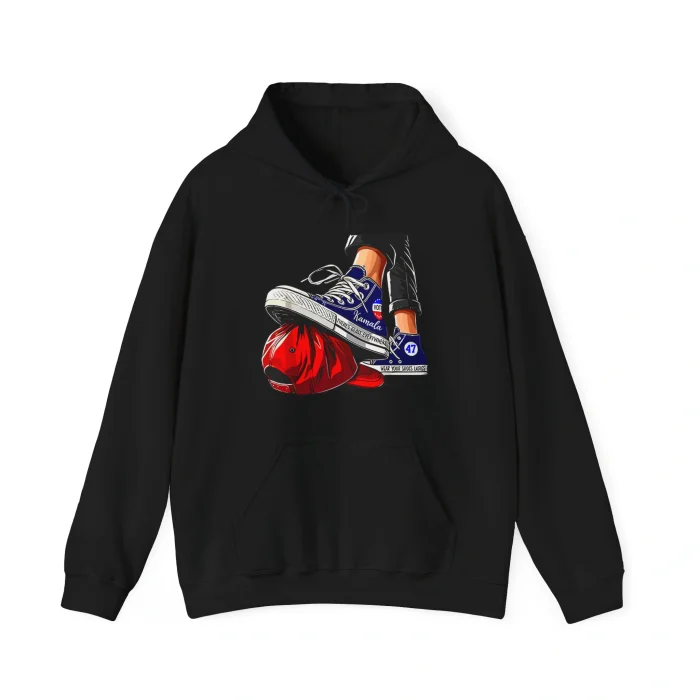 Kamala Chucks Stepping on Trump Hat Hoodie