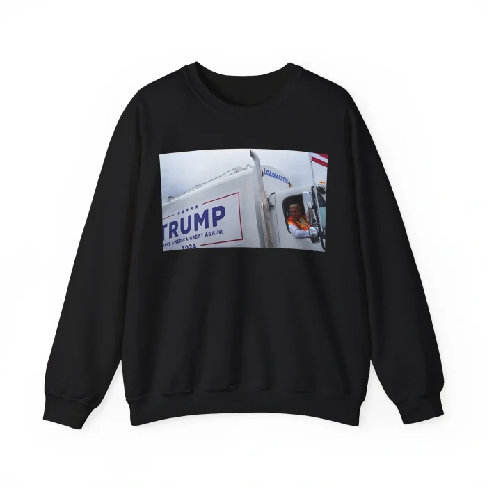 Trump Riding Garbage Truck Sweatshirt