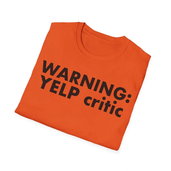 Warning Yelp Critic Shirt