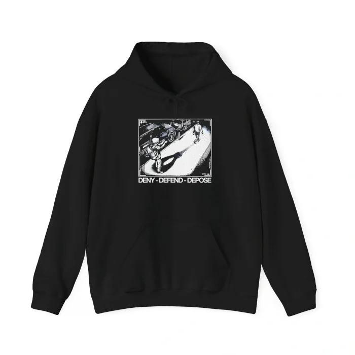 Assassination Print Deny Defend Depose hoodie