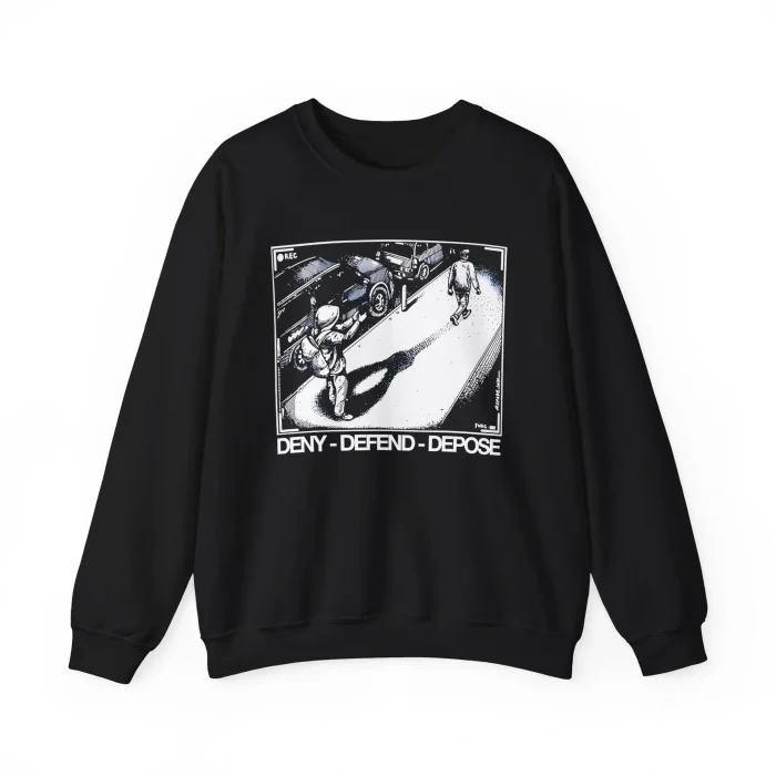 Assassination Print Deny Defend Depose Sweatshirt