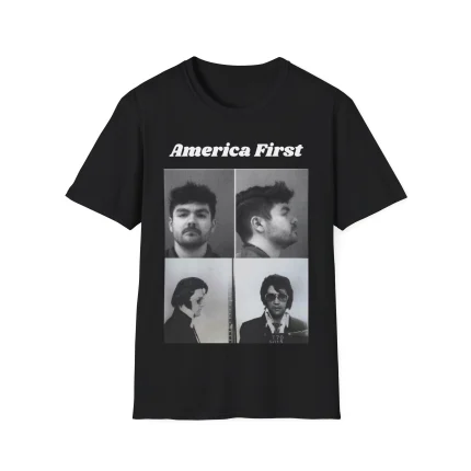 Nick Fuentes and Elvis Presley Mugshot America First Shirt