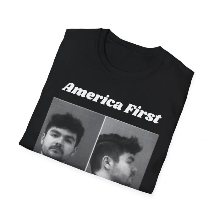 Nick Fuentes and Elvis Presley Mugshot America First Shirt