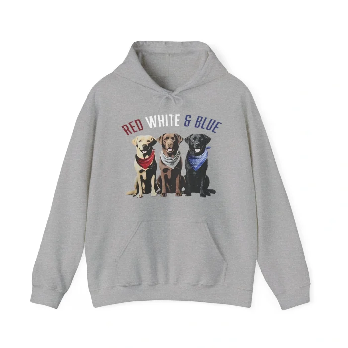 Red White & Blue Dogs Hoodie