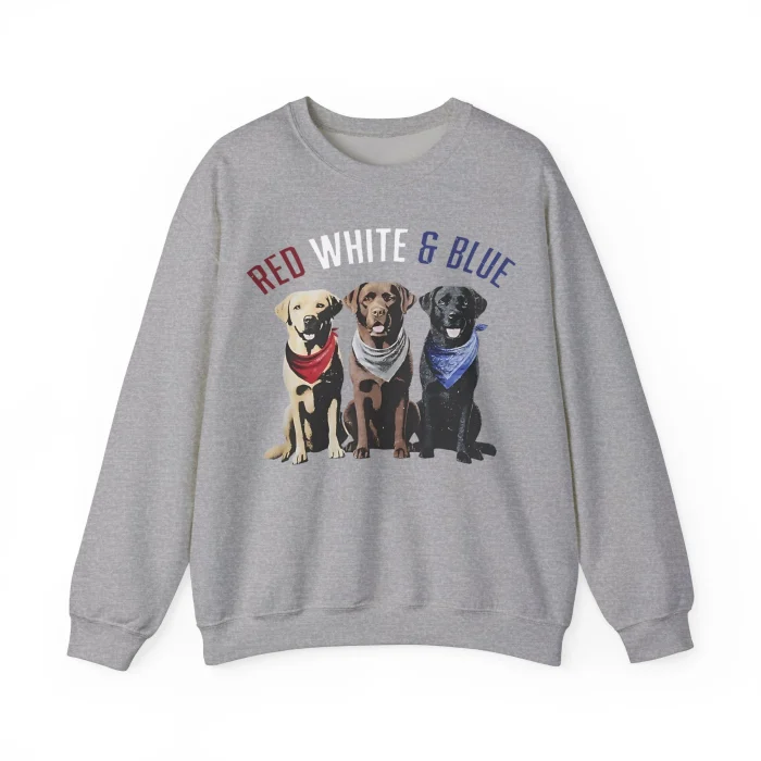 Red White & Blue Dogs Sweatshirt