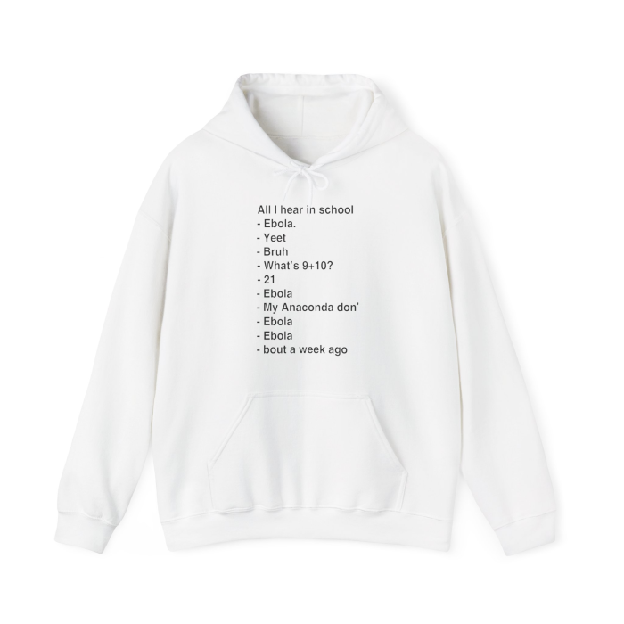 All I Hear In School Hoodie